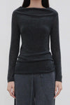 SWAYING 25 Early Spring Water-soluble Wool Fake Two-piece Sweater Series SW-SW25PS1T06-HEIHUI Black and Gray SW-SW25PS1T06